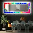 Abstract Tempered Glass Wall Mirror
