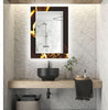 Abstract Tempered Glass Wall Mirror