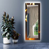 Abstract Tempered Glass Wall Mirror