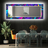 Abstract Tempered Glass Wall Mirror