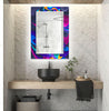 Abstract Tempered Glass Wall Mirror