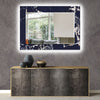 Abstract Tempered Glass Wall Mirror