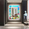 Abstract Tempered Glass Wall Mirror