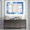 Abstract Tempered Glass Wall Mirror