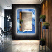 Abstract Tempered Glass Wall Mirror