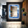 Abstract Tempered Glass Wall Mirror