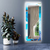 Abstract Tempered Glass Wall Mirror