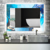Abstract Tempered Glass Wall Mirror