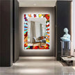 Stained Tempered Glass Wall Mirror