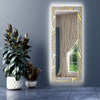 Abstract Tempered Glass Wall Mirror