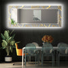 Abstract Tempered Glass Wall Mirror