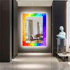 Stained Tempered Glass Wall Mirror