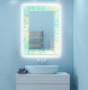 Abstract Tempered Glass Wall Mirror