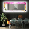 Abstract Tempered Glass Wall Mirror