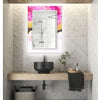 Abstract Tempered Glass Wall Mirror