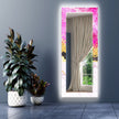 Abstract Tempered Glass Wall Mirror