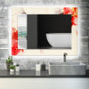 Abstract Tempered Glass Wall Mirror