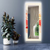 Abstract Tempered Glass Wall Mirror