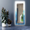 Abstract Tempered Glass Wall Mirror
