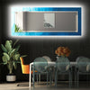 Abstract Tempered Glass Wall Mirror
