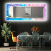 Abstract Tempered Glass Wall Mirror