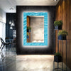 Abstract Tempered Glass Wall Mirror