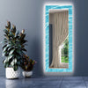 Abstract Tempered Glass Wall Mirror
