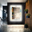 Abstract Tempered Glass Wall Mirror