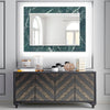 Abstract Tempered Glass Wall Mirror