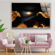 Glow Gold Abstract Tempered Glass Wall Art