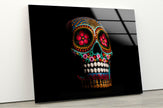 Mexican Skull Tempered Glass Wall Art