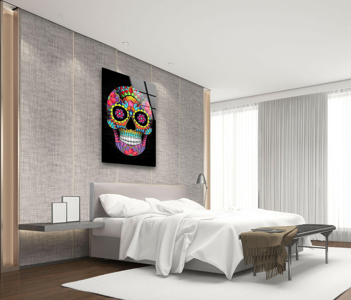 Skeleton Face Glass Wall Pictures & Cool Art