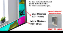 Abstract Tempered Glass Wall Mirror