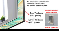 Abstract Tempered Glass Wall Mirror