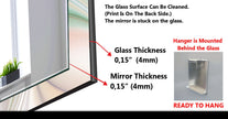 Abstract Tempered Glass Wall Mirror