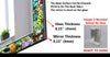 Abstract Tempered Glass Wall Mirror
