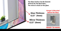 Abstract Tempered Glass Wall Mirror