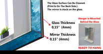 Abstract Tempered Glass Wall Mirror