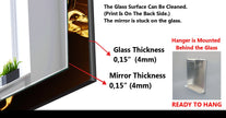 Abstract Tempered Glass Wall Mirror