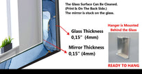 Abstract Tempered Glass Wall Mirror