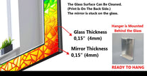 Stained Tempered Glass Wall Mirror