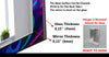 Abstract Tempered Glass Wall Mirror