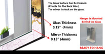Abstract Tempered Glass Wall Mirror