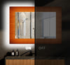 Wood Pattern Tempered Glass Wall Mirror