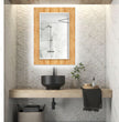 Wood Pattern Tempered Glass Wall Mirror