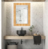 Wood Pattern Tempered Glass Wall Mirror