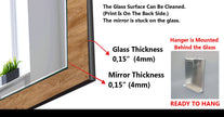 Wood Pattern Tempered Glass Wall Mirror