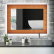 Wood Pattern Tempered Glass Wall Mirror