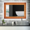 Wood Pattern Tempered Glass Wall Mirror