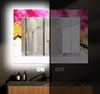 Abstract Tempered Glass Wall Mirror